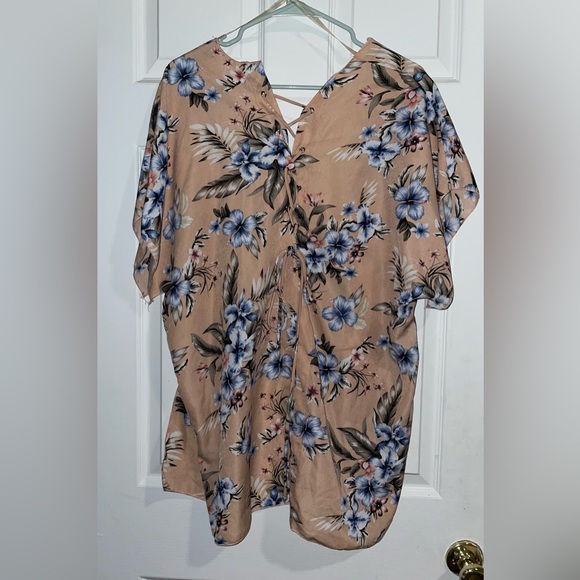 Nude Floral Print Kimono - Picture 7 of 7